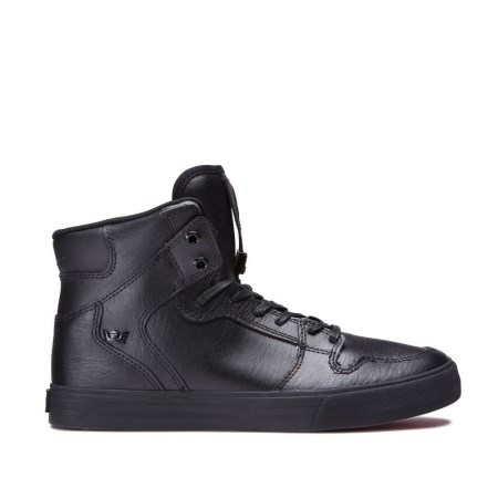 Supra Vaider Mens High Tops Shoes Black UK 46XBS